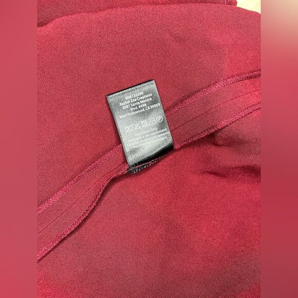 Rachel Zoe Baxter Cold-Shoulder Stretch-Crepe Gown Burgundy Ruffle Dress Sz 8 - Picture 8 of 8